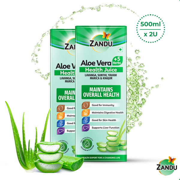 Aloe Vera + 5 Herbs Health Juice (500ml)(Pack of 2)