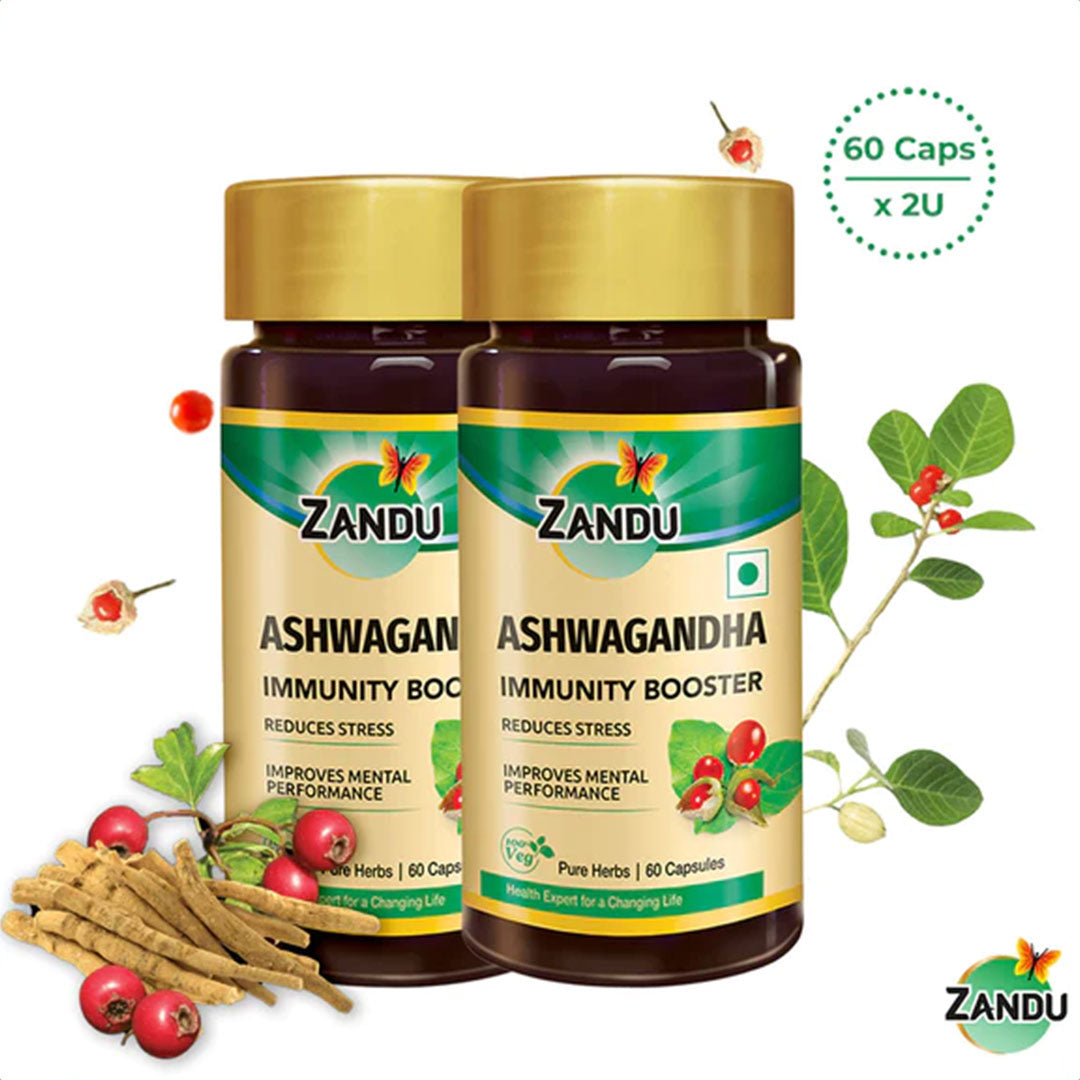 Pure Ashwagandha Capsules | Scientifically Proven for 2x Boosted Immunity & Stress Relief