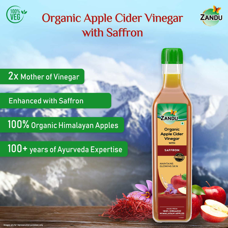 Organic Apple Cider Vinegar with Saffron (500ml)