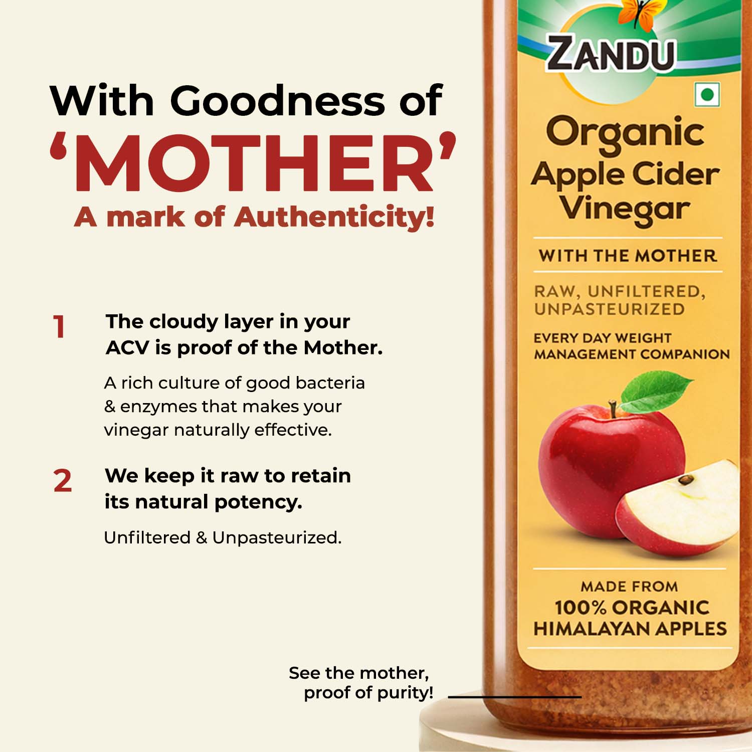 Zandu Organic Apple Cider Vinegar