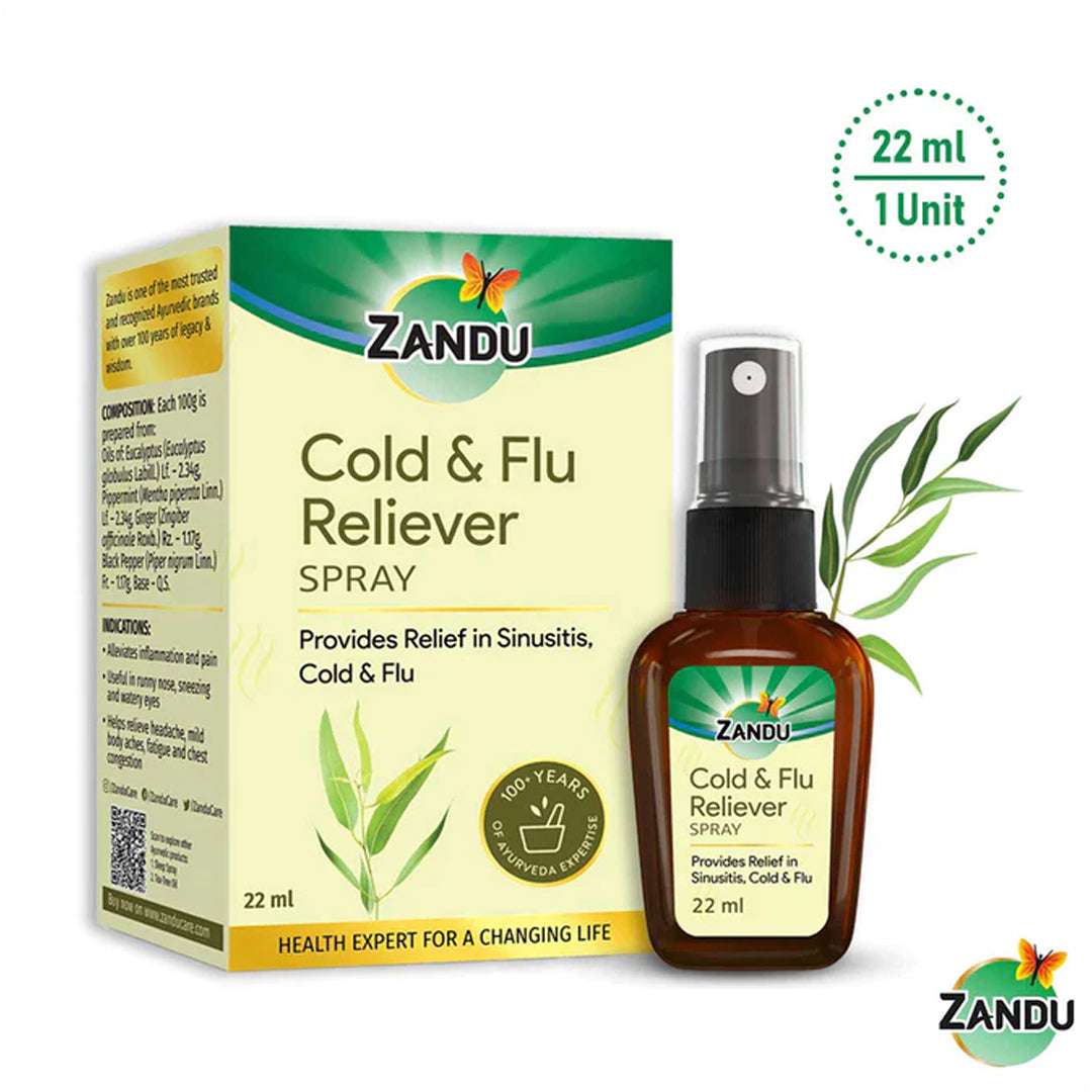 Zandu Cold & Flu Nasal Reliever Spray for Cold
