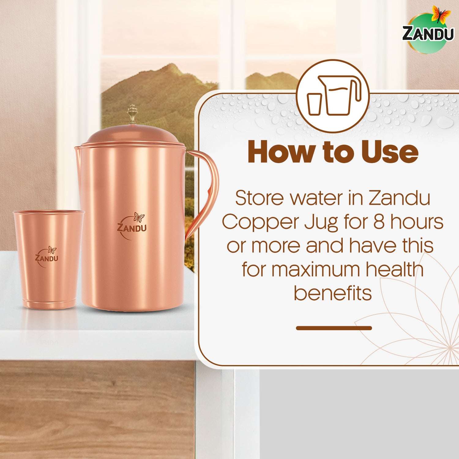 How to use Zandu Copper Jug