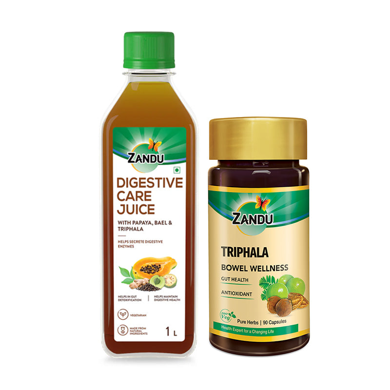 Digestive Care Juice 1L + Triphala Capsules (90 Caps)