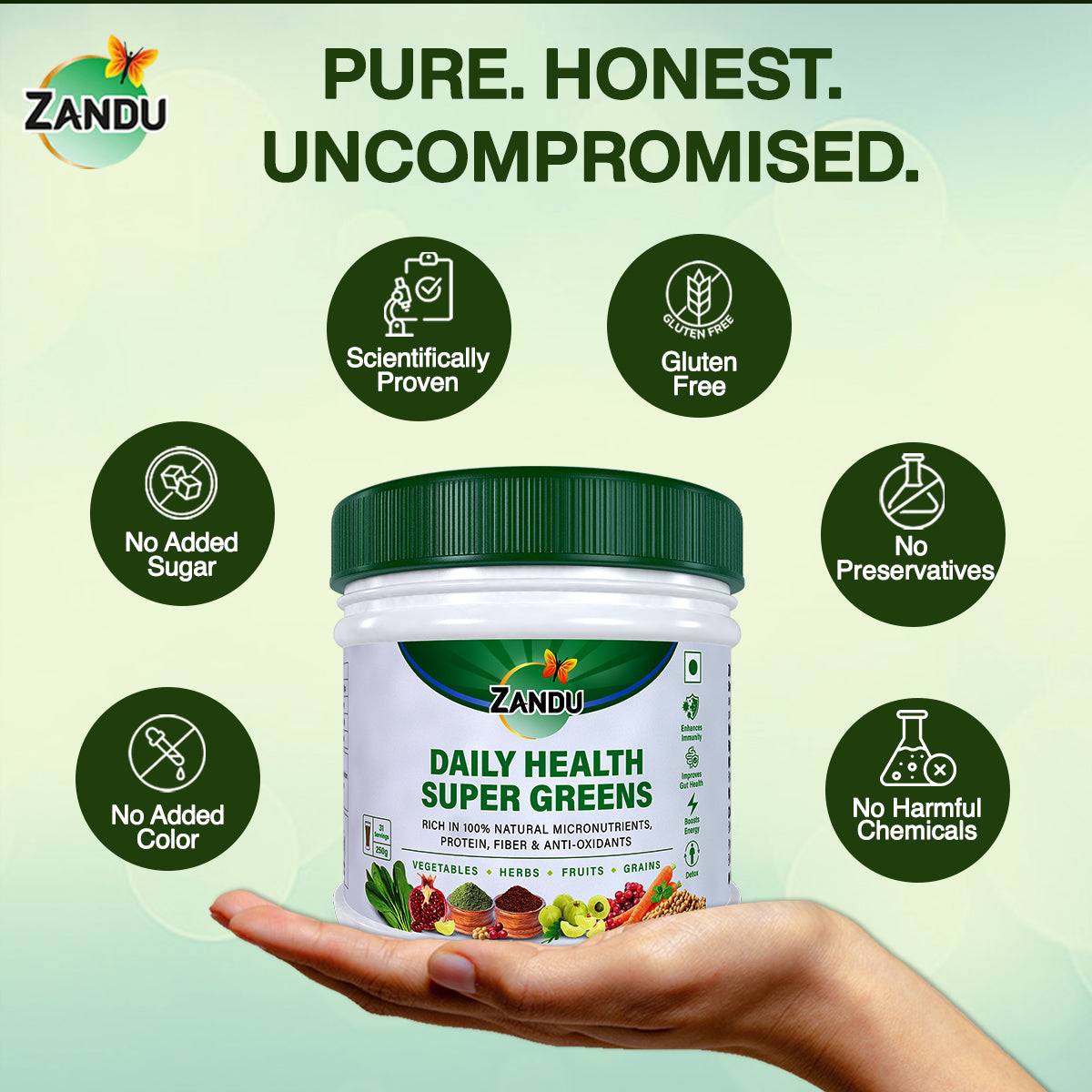 Why trust Zandu Daily Health Super Greens Powder?