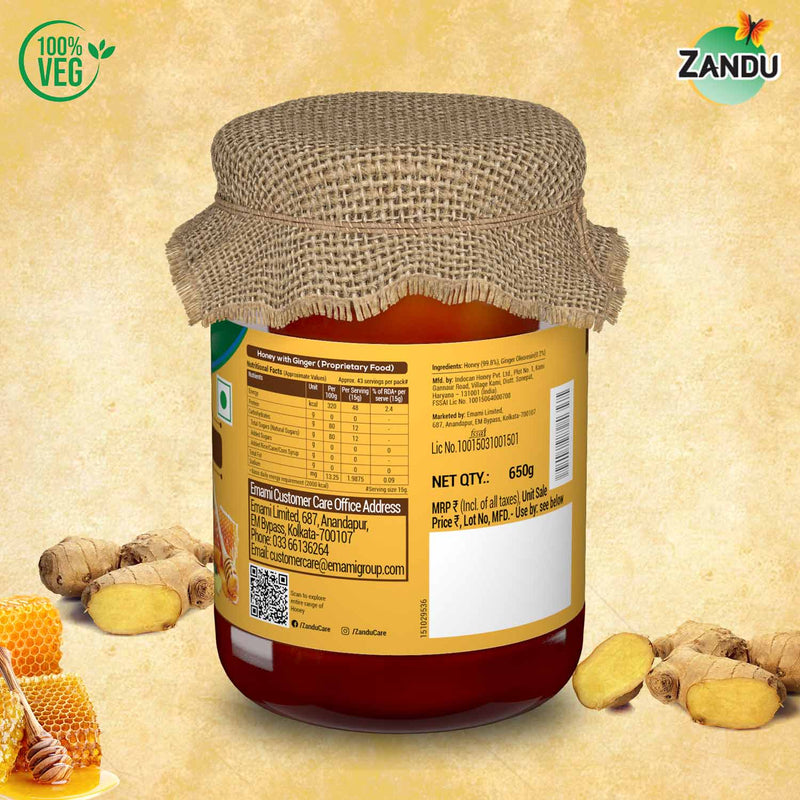Pure Honey with Clove (650g) + Pure Honey with Ginger (650g)