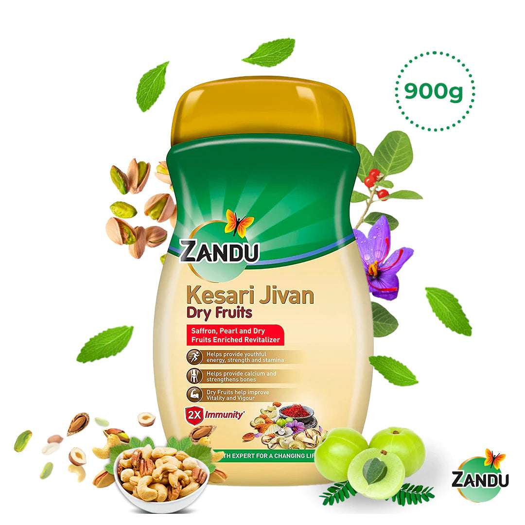 Zandu Kesari Jivan Dry Fruits Chyawanprash for Immunity, Strength & Vitality (900g)