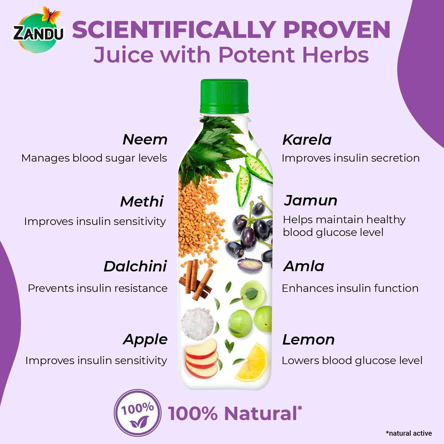 Zandu Diabts juice ingredients 