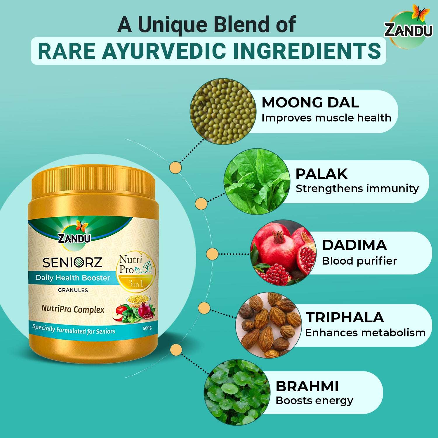 Zandu Health Booster granules ingredients