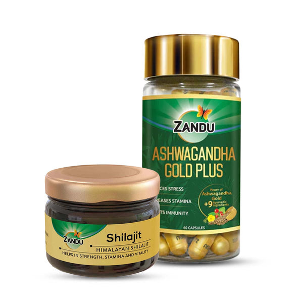 Himalayan Shilajit Resin 20g + Ashwagandha Gold Plus