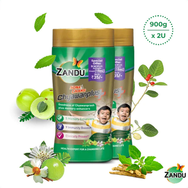 Zandu Sonachandi Chyawanprash Plus For Cough, Cold & Allergy 900g (Pack of 2)