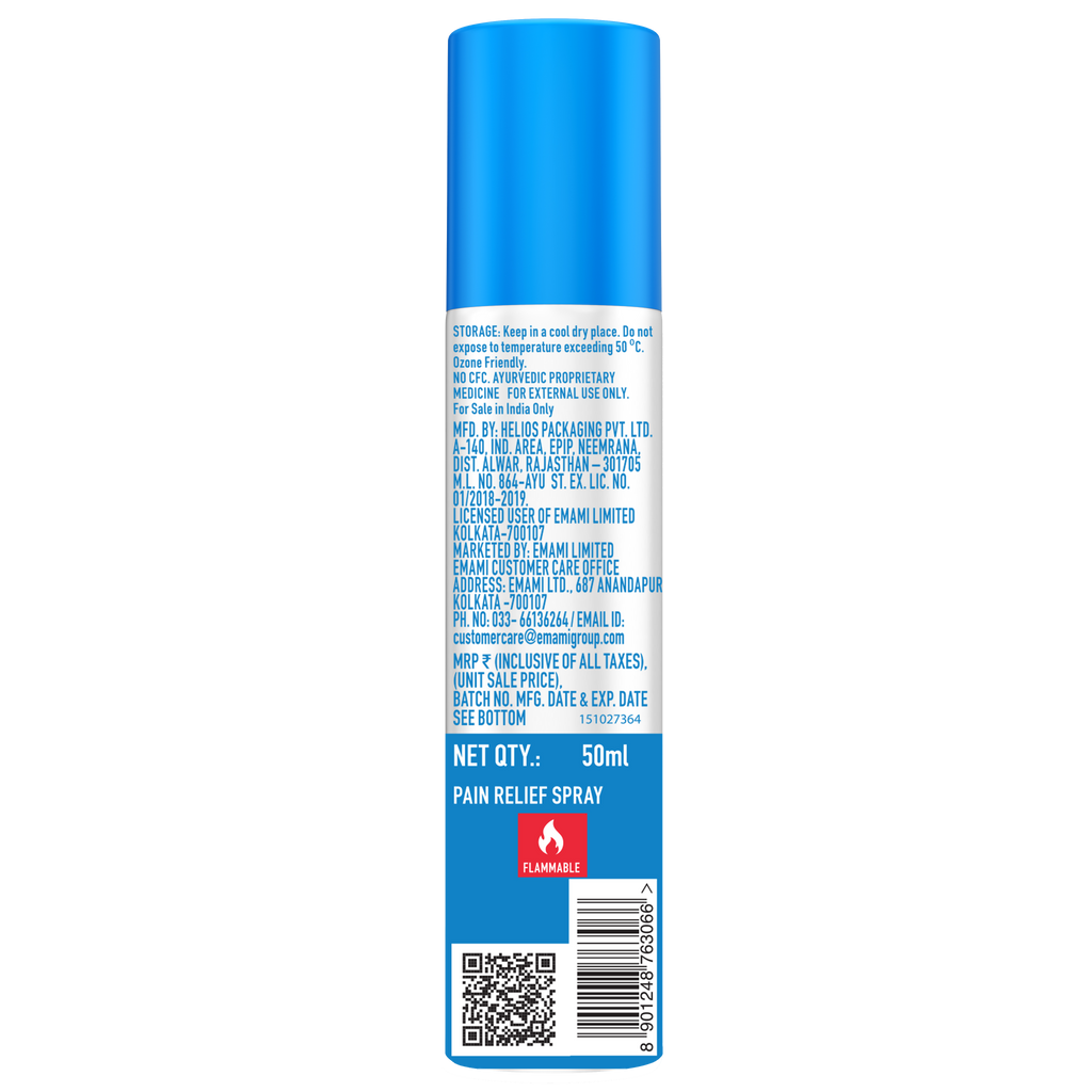 Zandu Fast Relief Pain Spray for Sprain, Muscle & Back Relief
