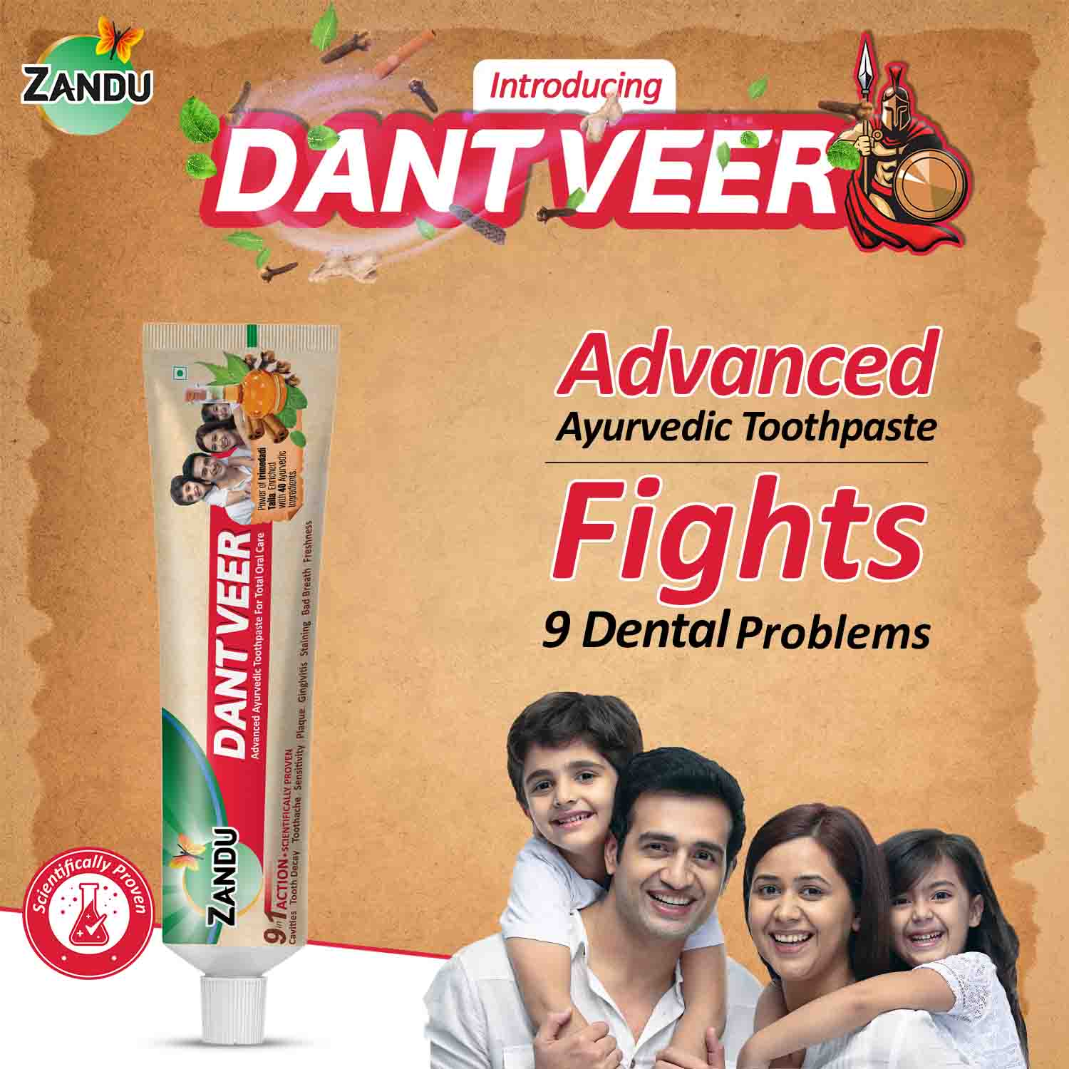 Zandu Dantveer Ayurvedic Oral Care Kit