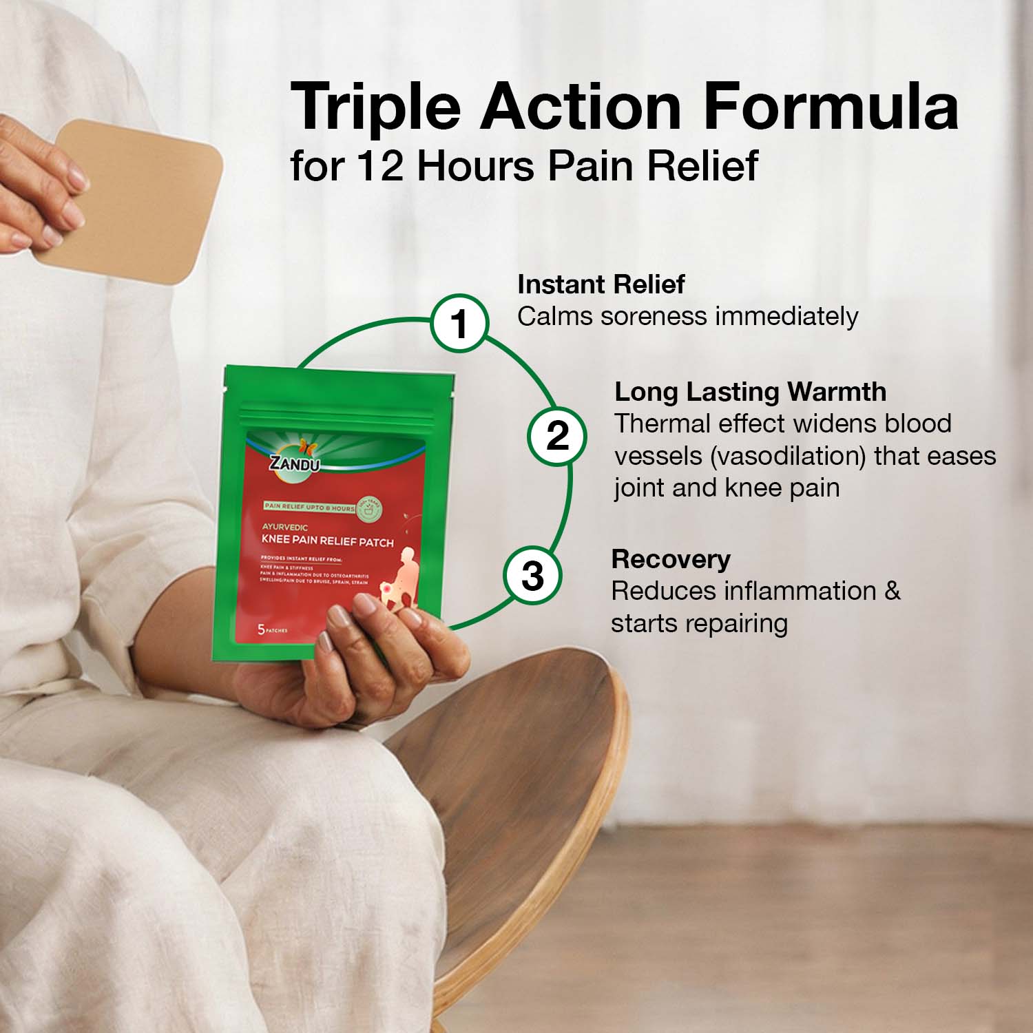 Zandu Knee Pain Relief Patch