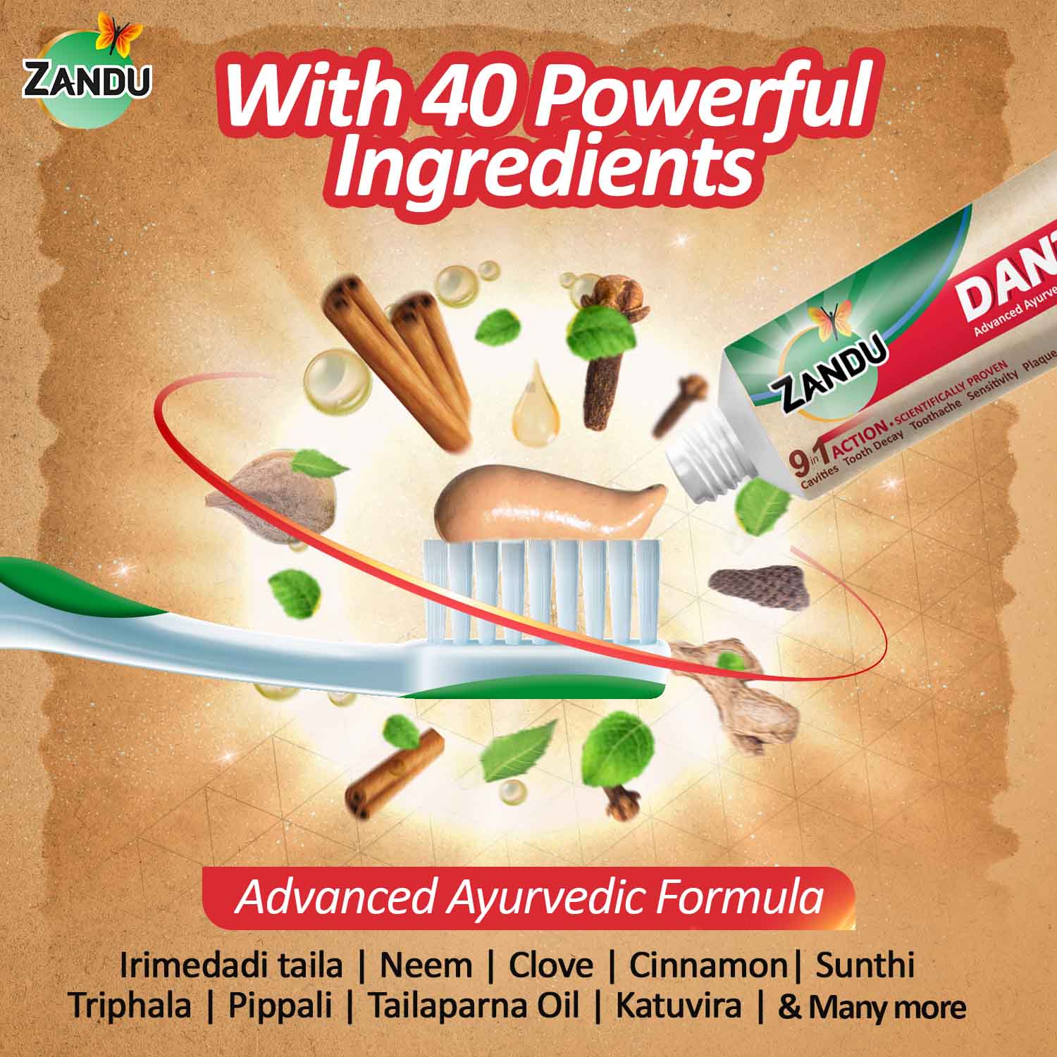 Zandu Dantveer Ayurvedic Oral Care Kit