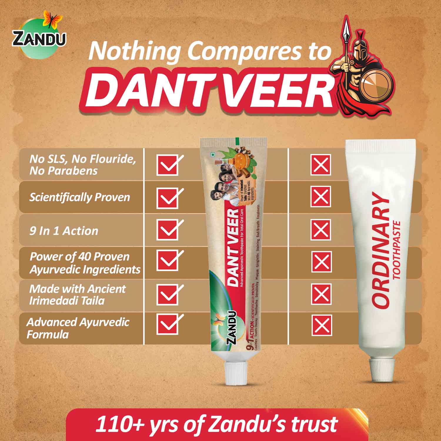 Zandu Dantveer Ayurvedic Oral Care Kit