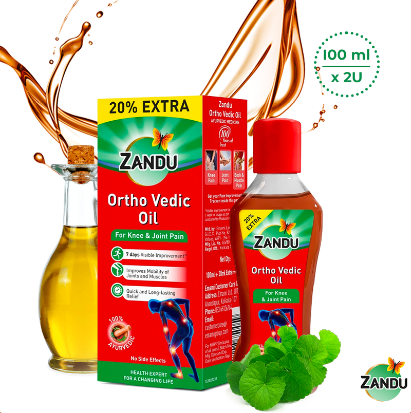 Massage Oil for Pain - Zandu Ortho Vedic Oil (100ml)