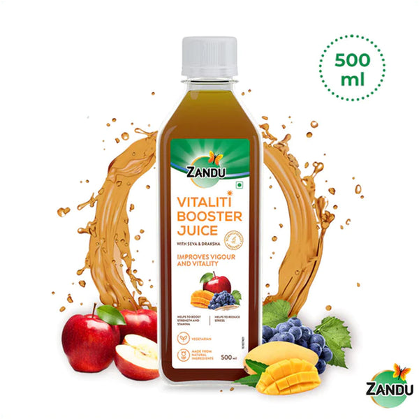 Zandu Vitality Booster Juice with Seva & Draksha (500ml)