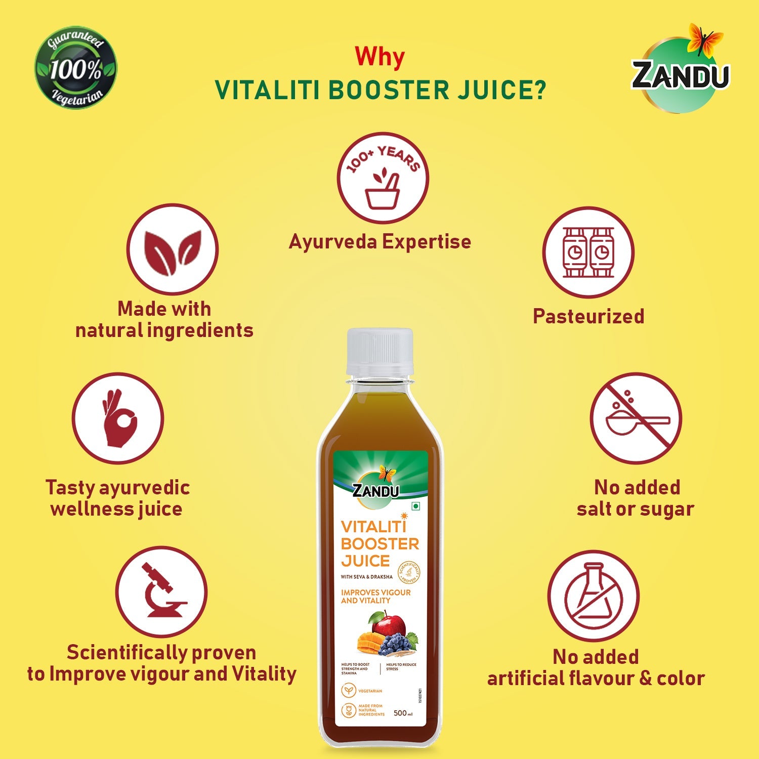 Vitaliti Booster Juice with Seva & Draksha (500ml)