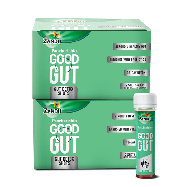 Zandu Pancharishta Good Gut - Gut Detox Shot (Combo Pack of 2)
