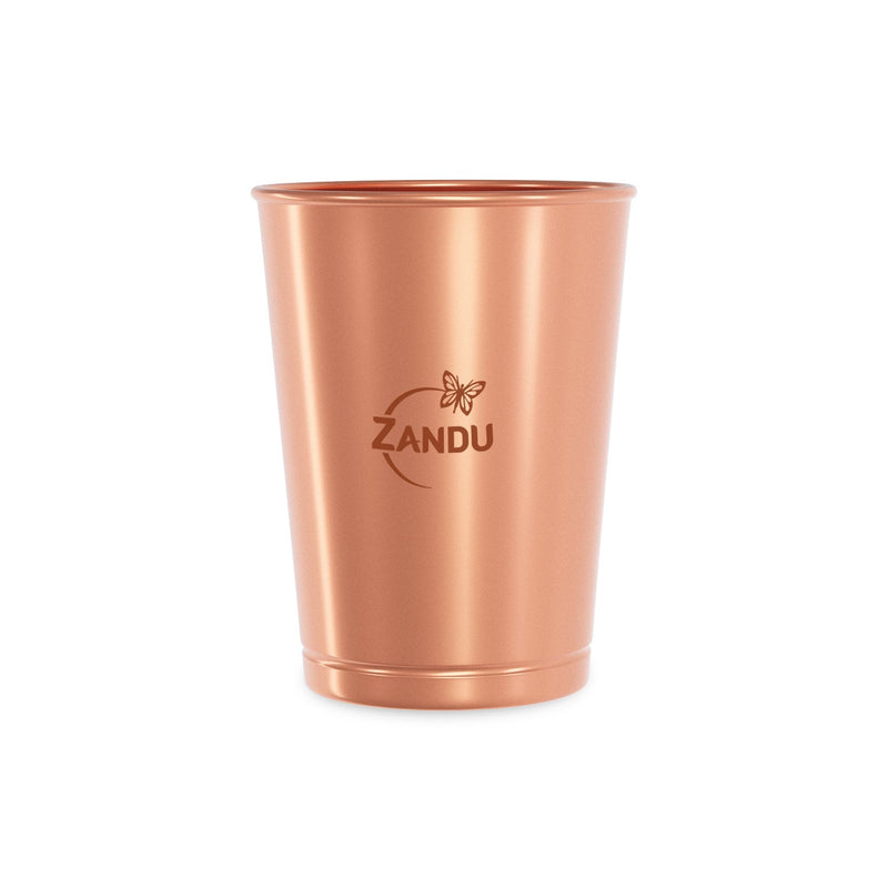 Zandu Copper Tumbler ( Pack of 2 Glasses)