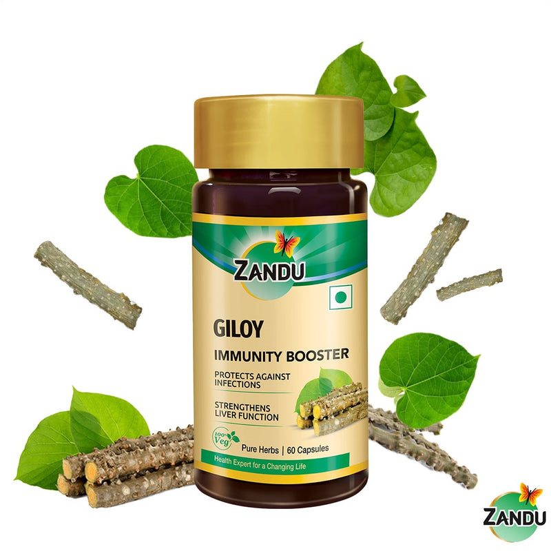 Zandu Giloy Capsules with 2X Immunity Booster (60 Caps)