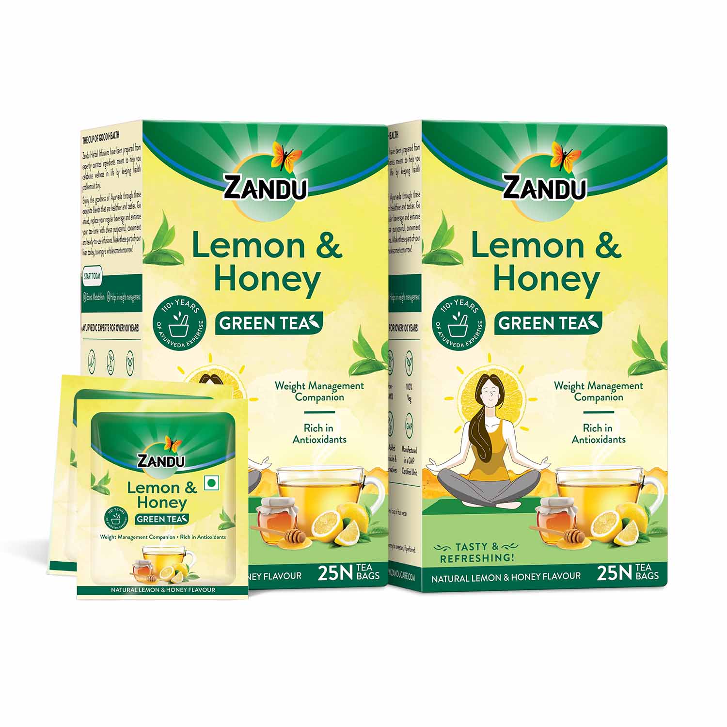 Try Zandu Lemon Honey Green Tea