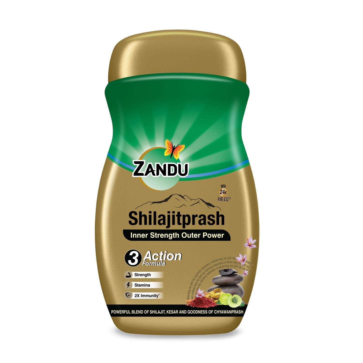 Zandu Shilajitprash - Chyawanprash with Shilajit for Immunity, Strength & Stamina (450/900g)