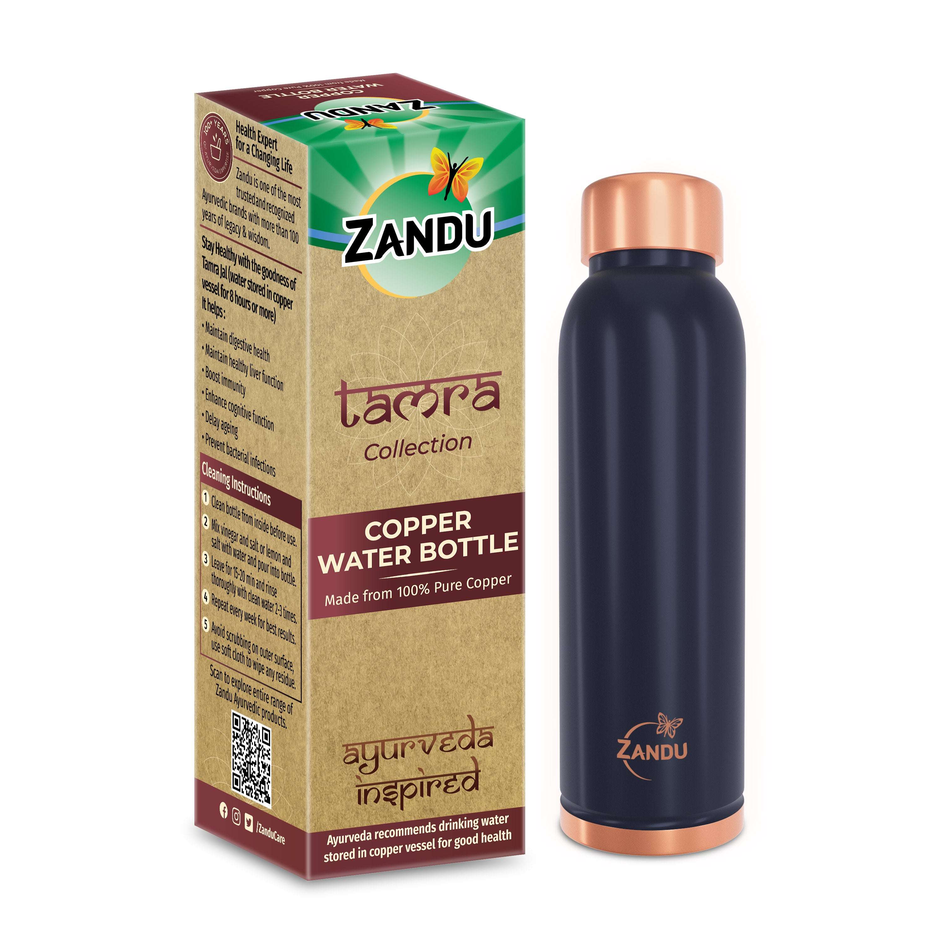Zandu Blue Copper bottle