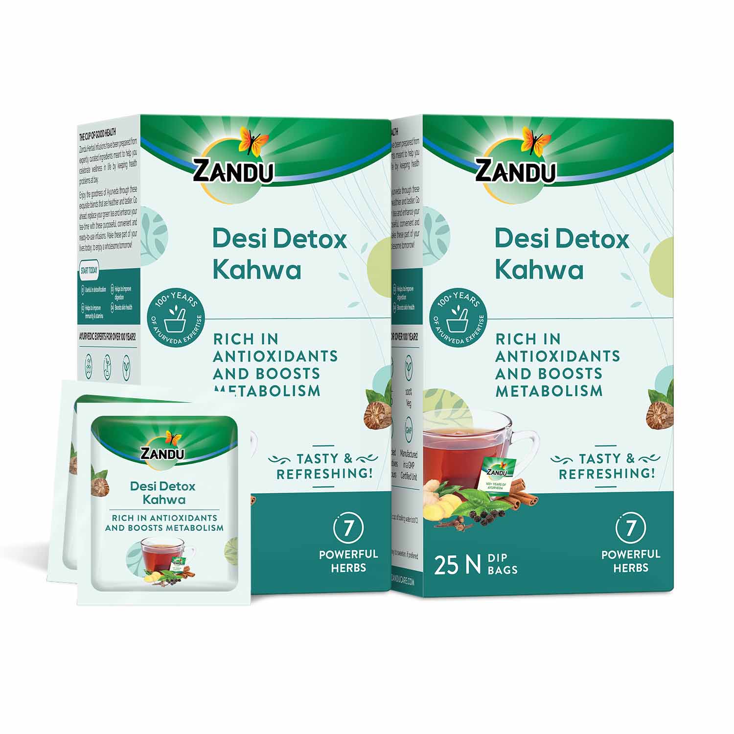 Zandu Desi Detox Kahwa Tea - Full Body Detox