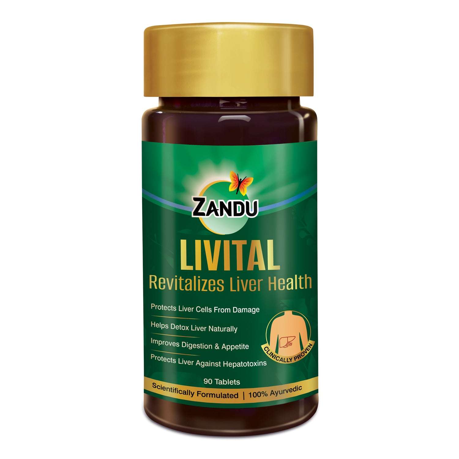 Livital Ayurvedic Liver Tablet for Fatty Liver, Detox & Digestion | Visible Results in 2 Months (90 Tablets)