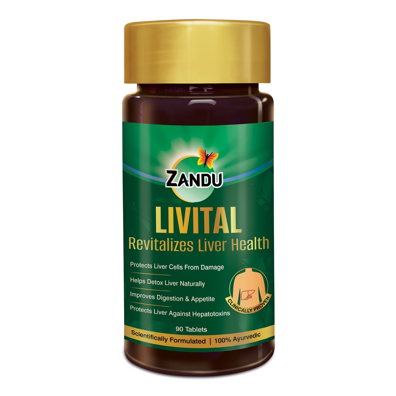 Livital Tab (60 Caps) + Ashwagandha KSM-66 (60 Caps) | Manage Liver & Stress | Clinically Proven to show results in 2 months | 100% Ayurvedic & Safe