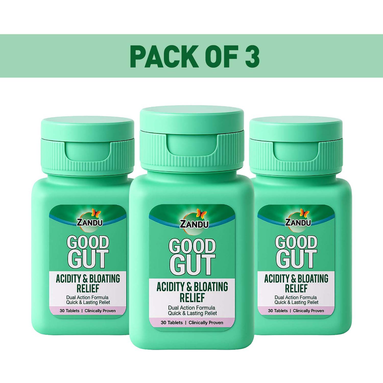 Zandu Good Gut Acidity & Bloating Relief Tablets