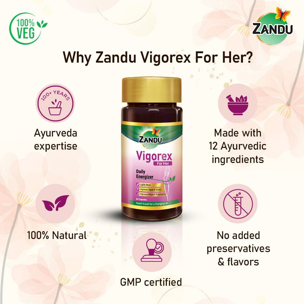 Zandu Vigorex For Her Capsules (60 Caps)