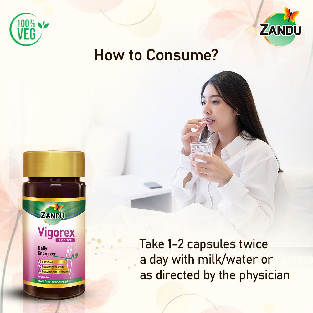 Zandu Vigorex For Her Capsules (60 Caps)