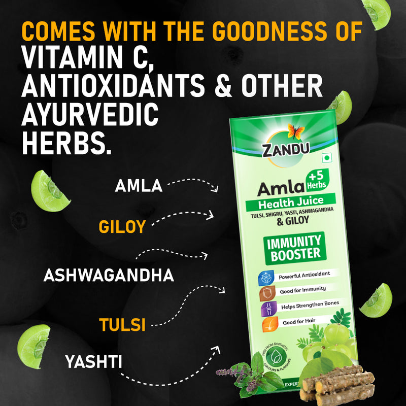 Zandu Amla Juice Wth 5 Ayurvedic Herbs (1L) No Added Sugar