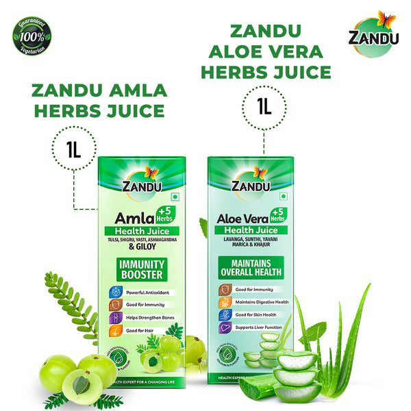 Amla (1L) & Aloe-vera (1L) Herbs Juice Combo
