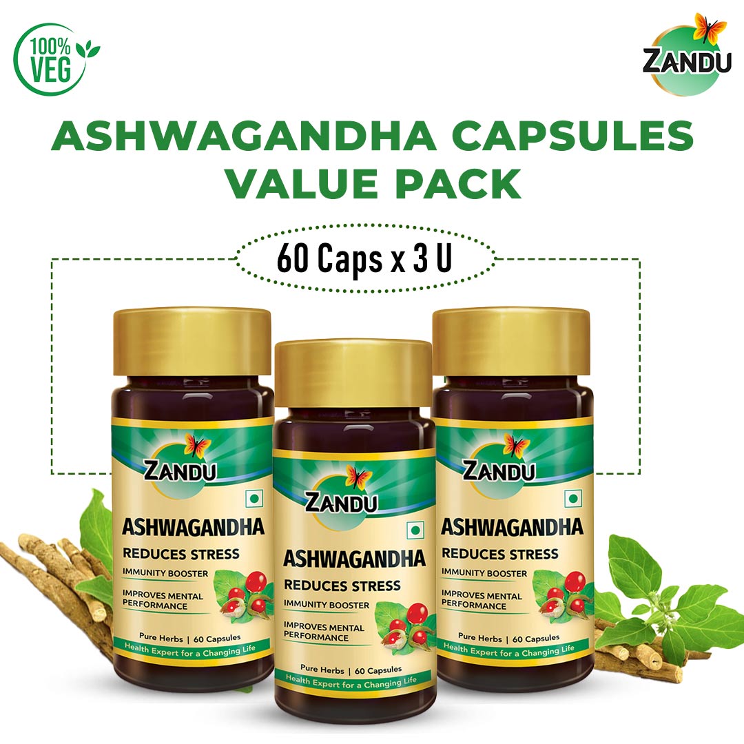 Ashwagandha (60 Caps)- Pack of 3