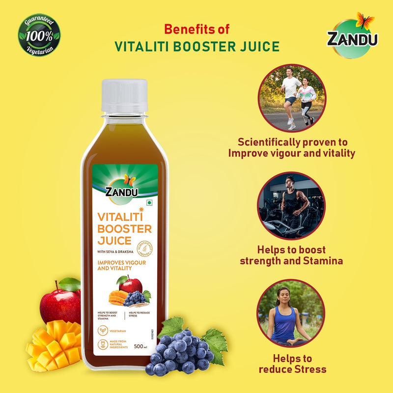 Vitaliti Booster Juice with Seva & Draksha (500ml)(Buy 1 Get 1)