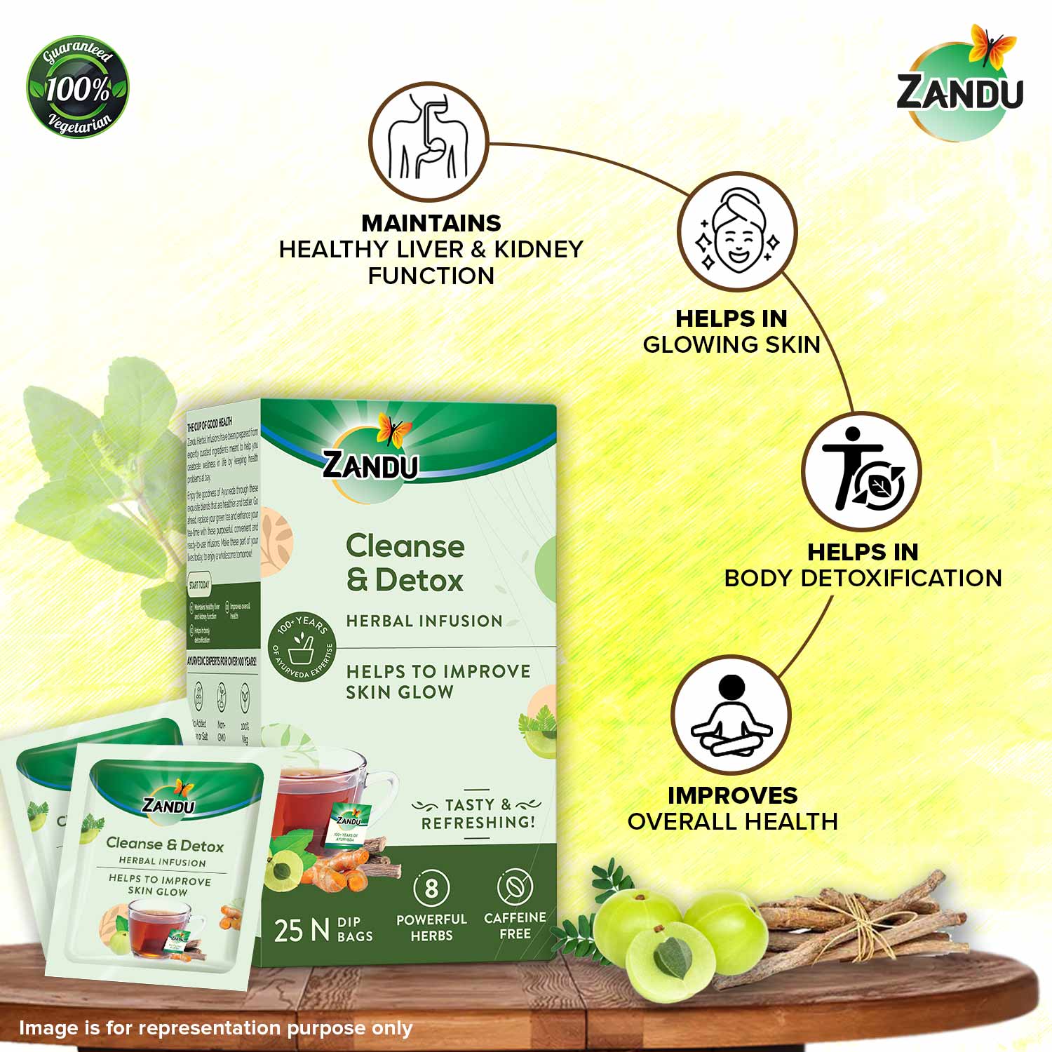 Zandu Cleanse & Detox Herbal Tea benefits