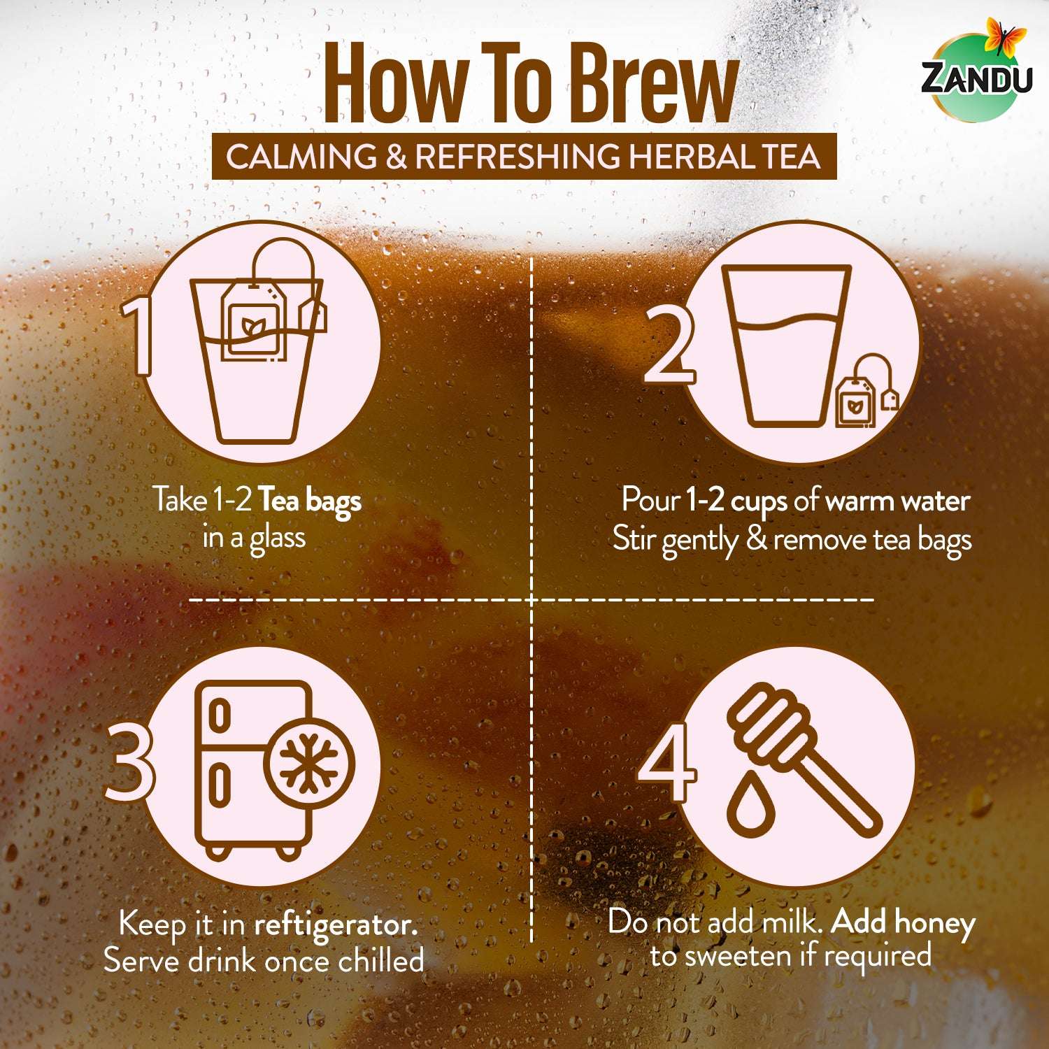 How to use Zandu herbal ice tea?