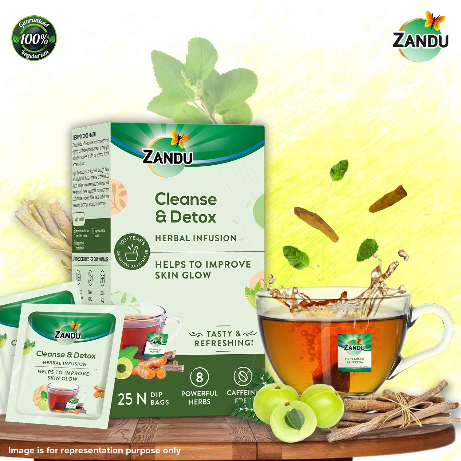 Zandu Cleanse & Detox Herbal Tea Bags 