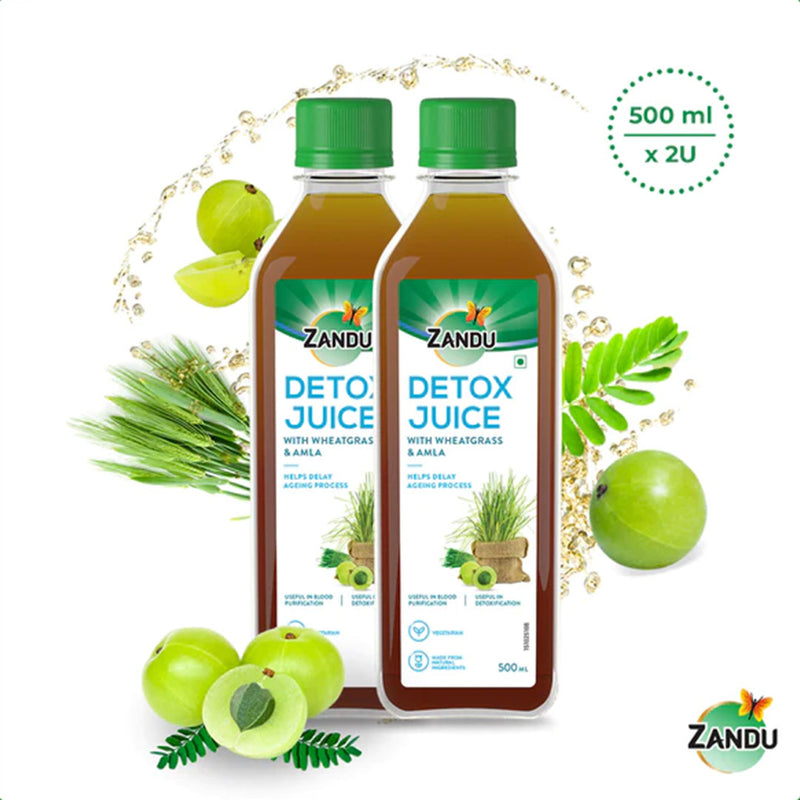 Detox Juice with Wheatgrass & Amla(500ml)(Buy 1 Get 1)