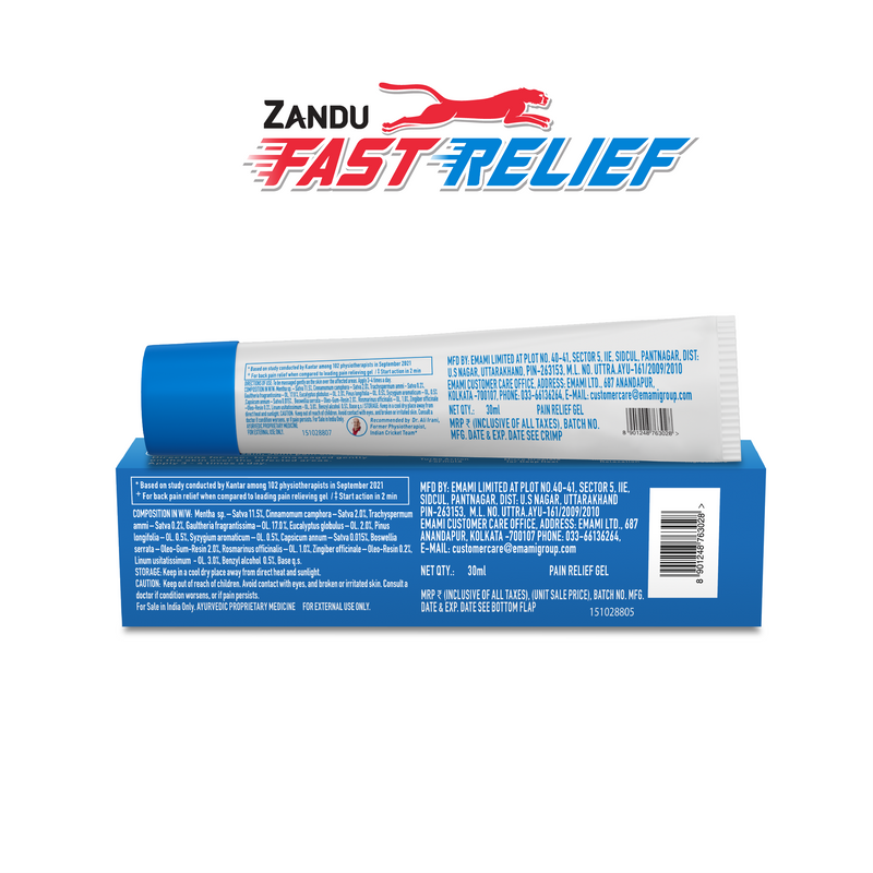 Buy Zandu Fast Relief Gel For Instant Pain Relief (45ml)
