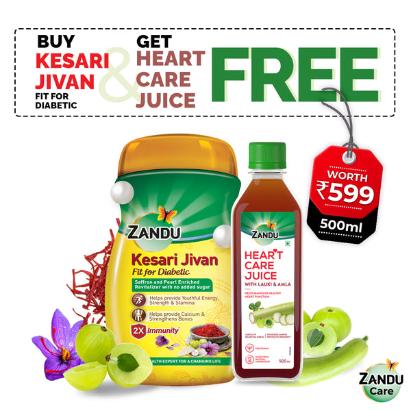 Kesari Jivan - FFD (900g) & FREE Heart Care Juice with Lauki & Amla (500ml)
