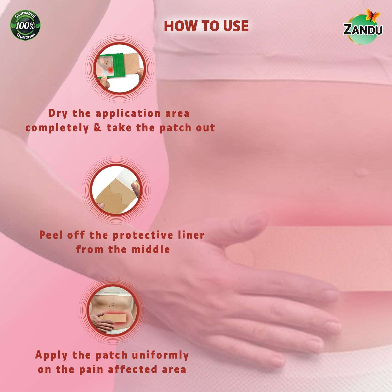 How to use Zandu Periods Pain Relief Patch ?