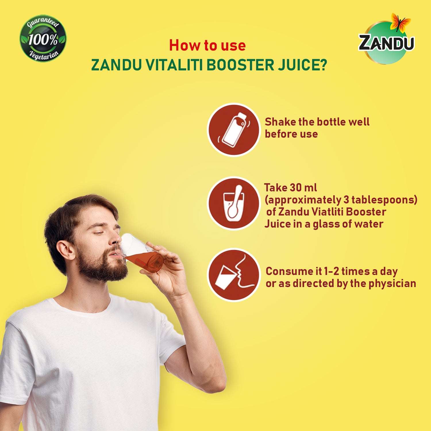 How to use Zandu Vitality Booster Juice?