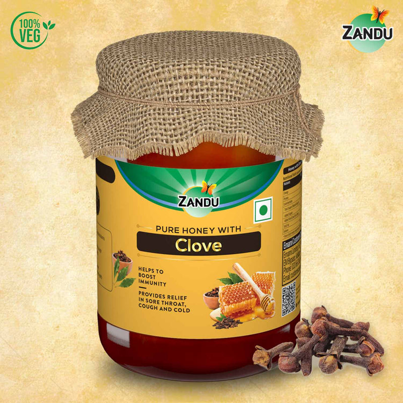 Zandu Pure Honey with Clove (650g)
