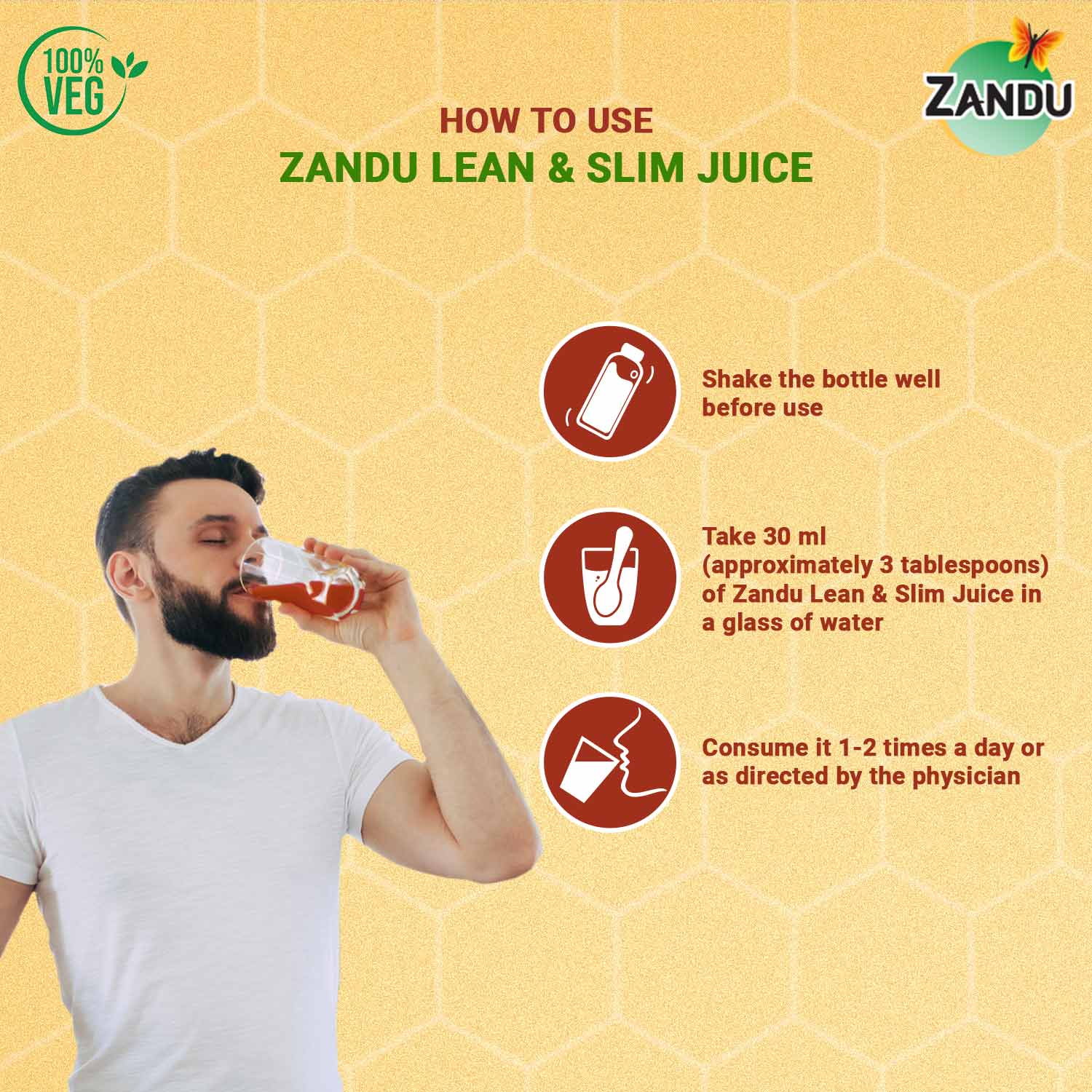 Lean & Slim Juice with Honey & Apple Cider Vinegar (1 Litre)