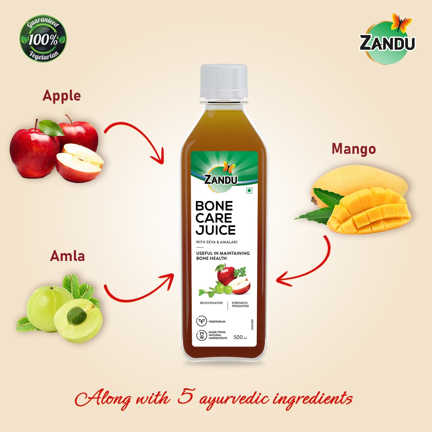 Bone Care Juice with Seva & Amalaki(500ml)(Buy 1 Get 1)