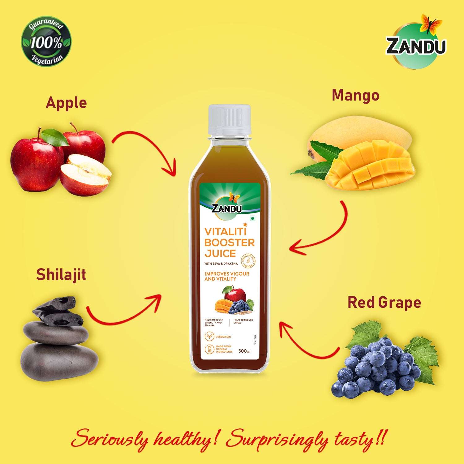 Zandu Vitaliti booster Juice ingredients 